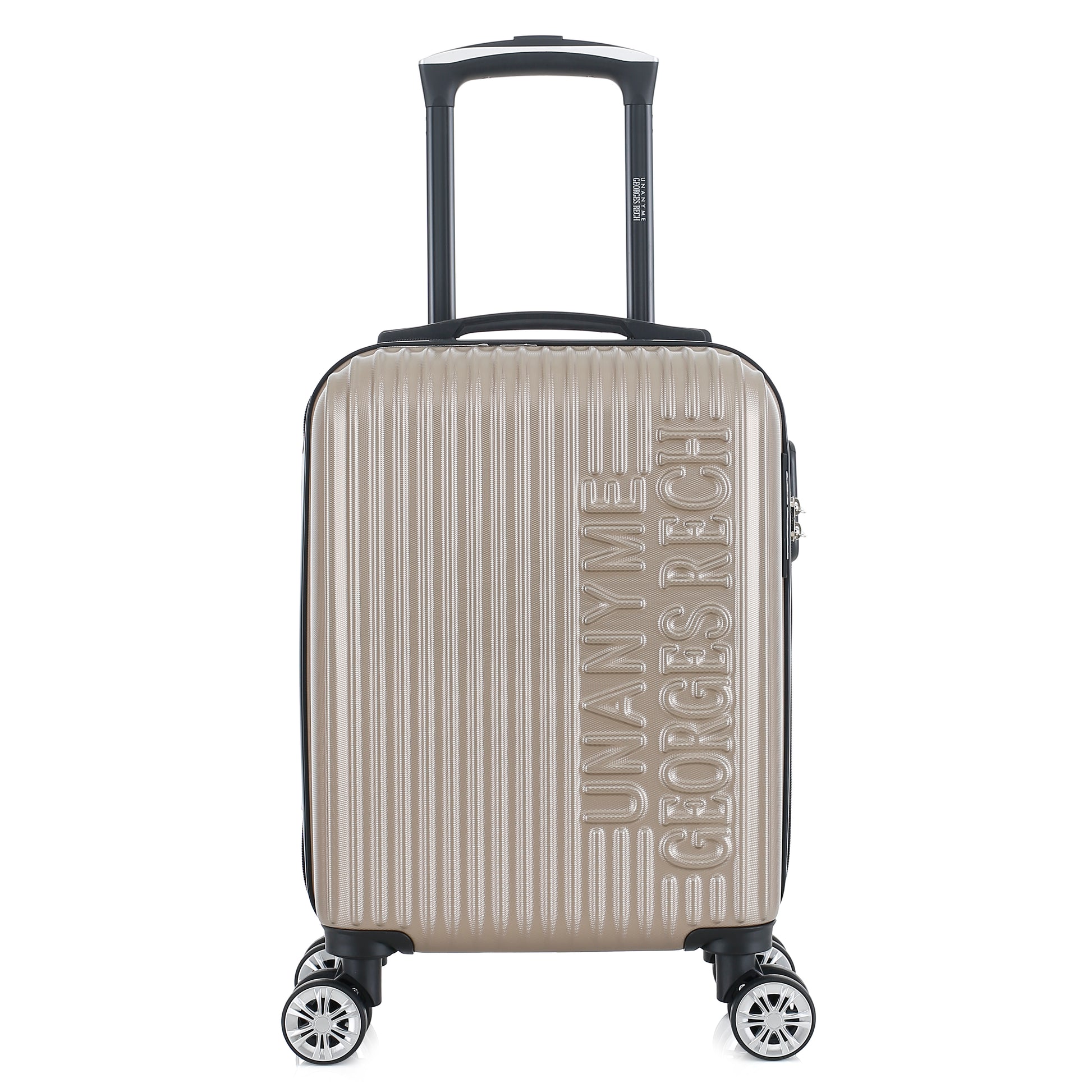 Valise beige de notre collection Georges Rech, Venise, taille XS, de face
