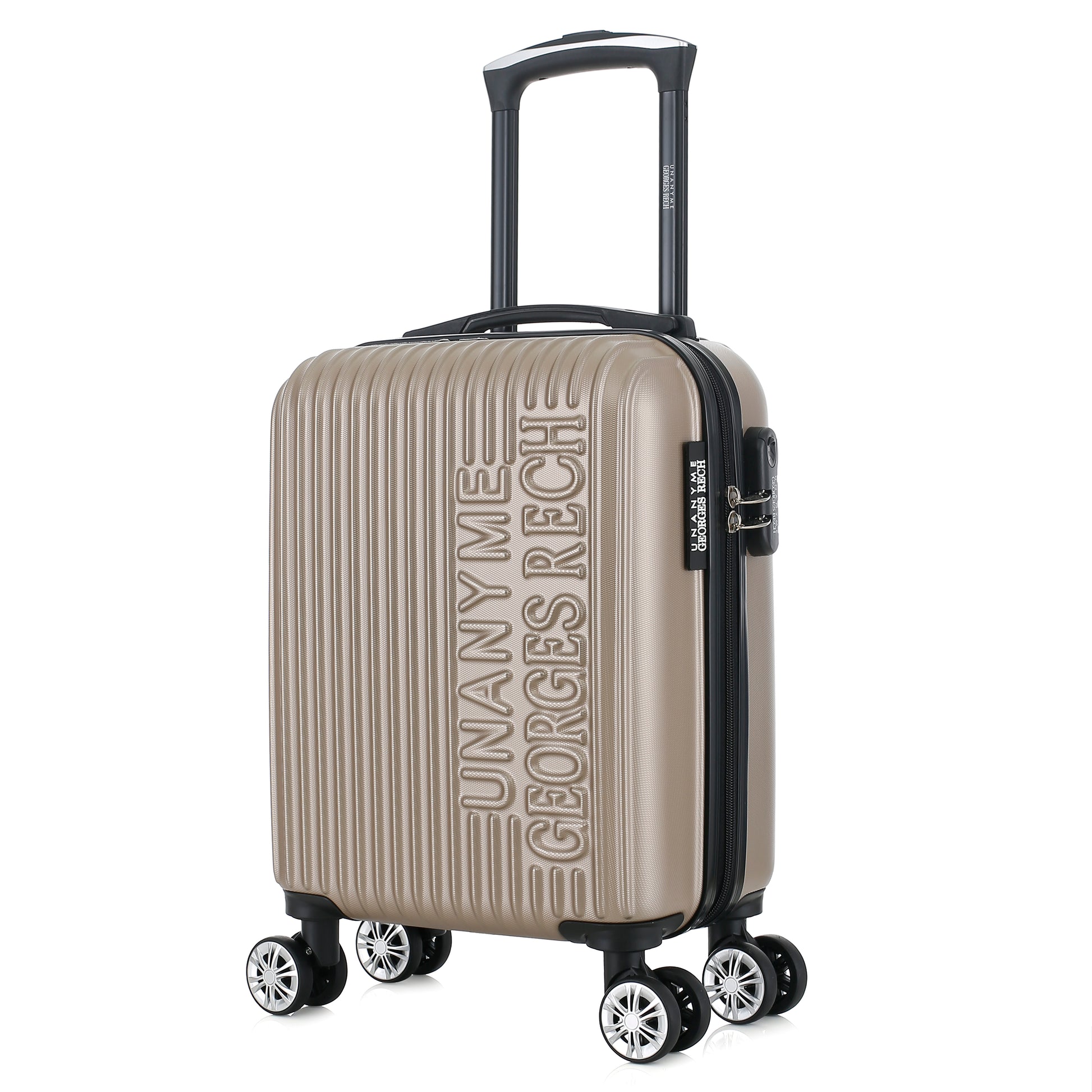 Valise beige de notre collection Georges Rech, Venise, taille XS, de 3/4