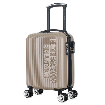 Valise beige de notre collection Georges Rech, Venise, taille XS, de 3/4