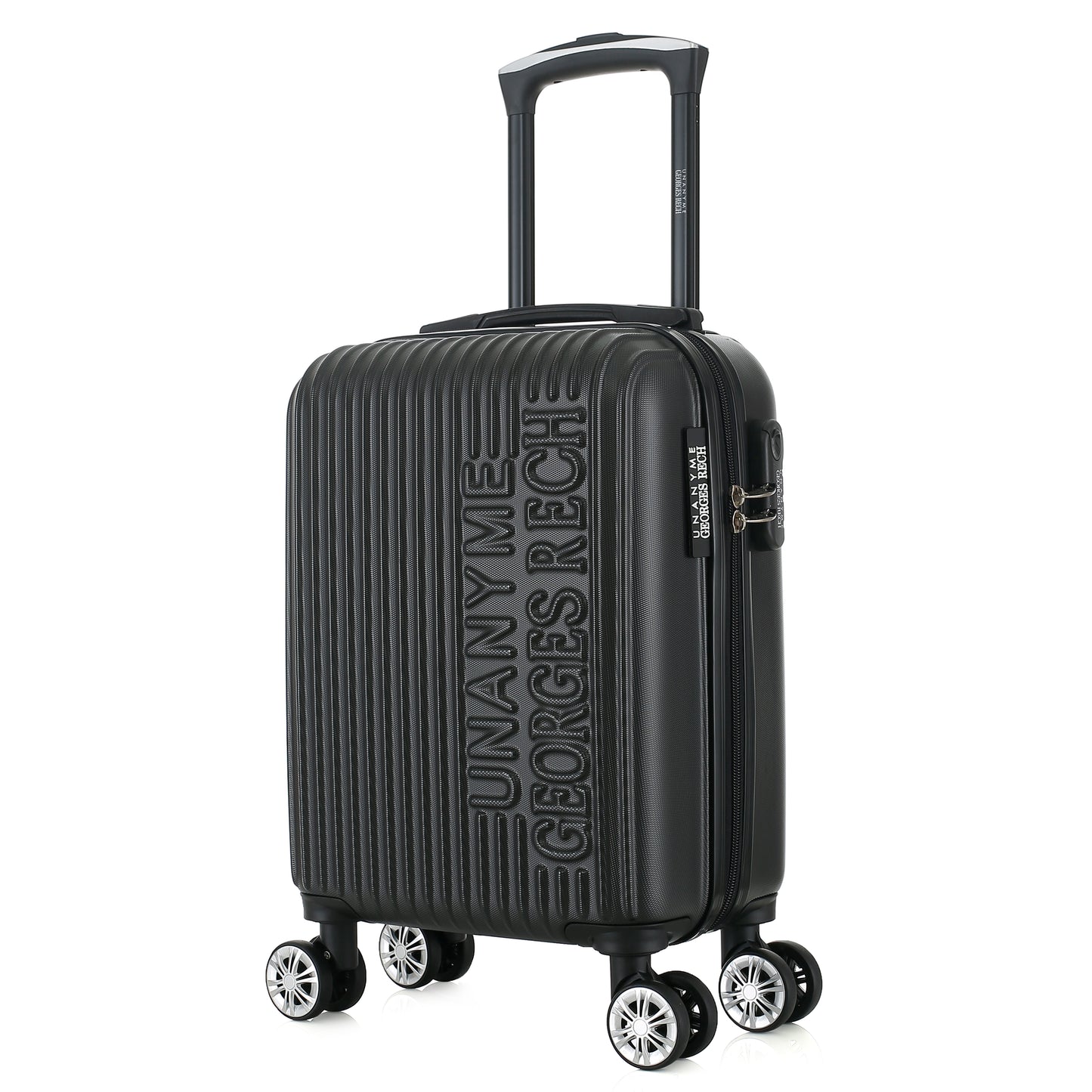 Valise noire de notre collection Georges Rech, Venise, taille XS, de 3/4