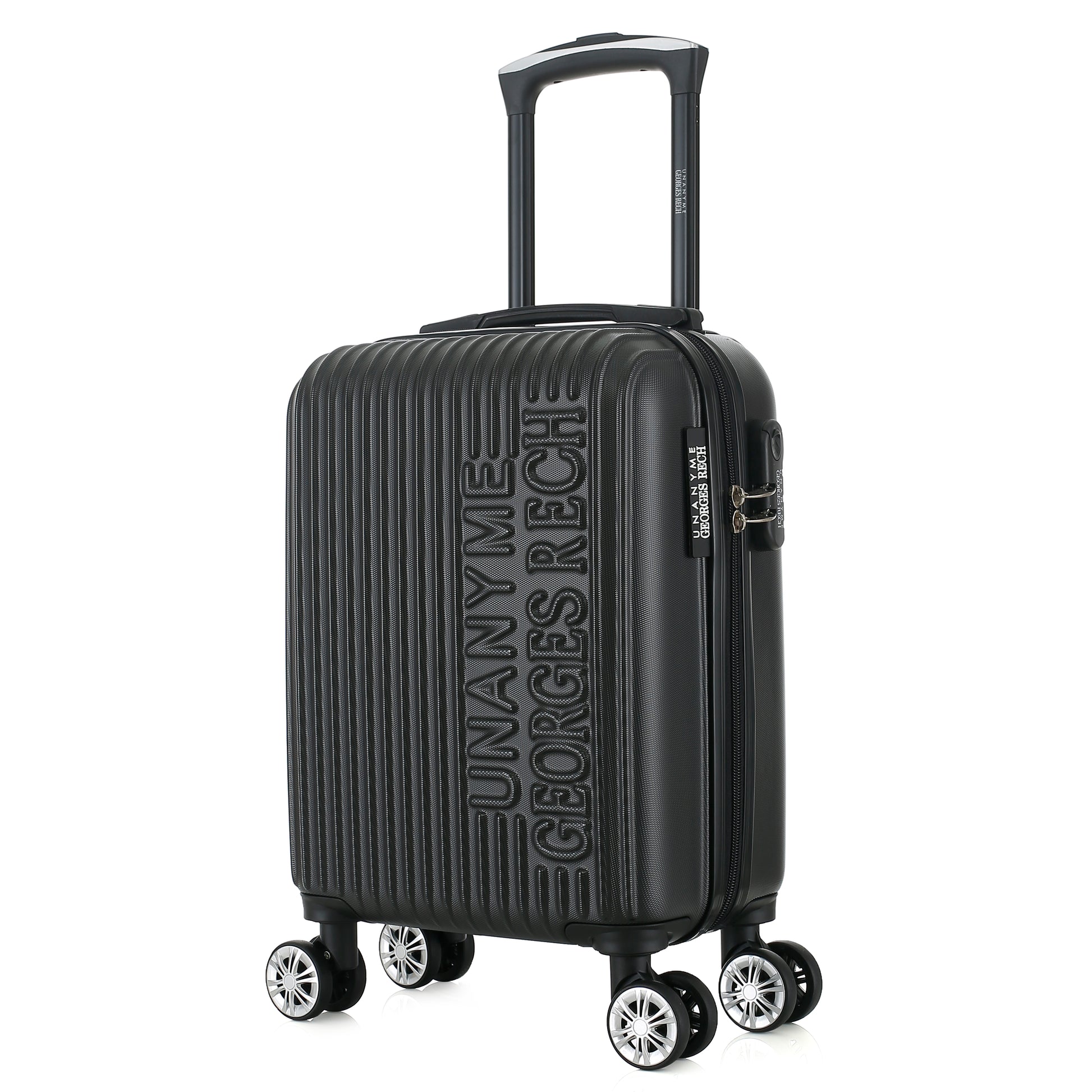 Valise noire de notre collection Georges Rech, Venise, taille XS, de 3/4