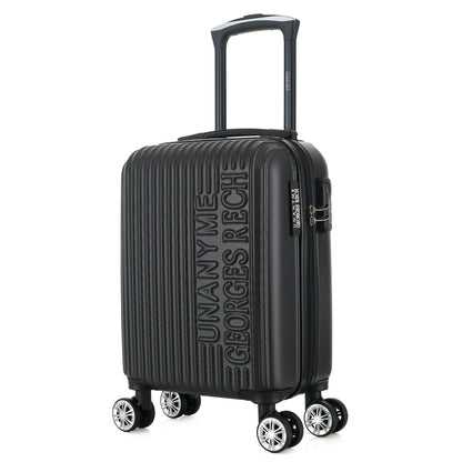 Valise noire de notre collection Georges Rech, Venise, taille XS, de 3/4