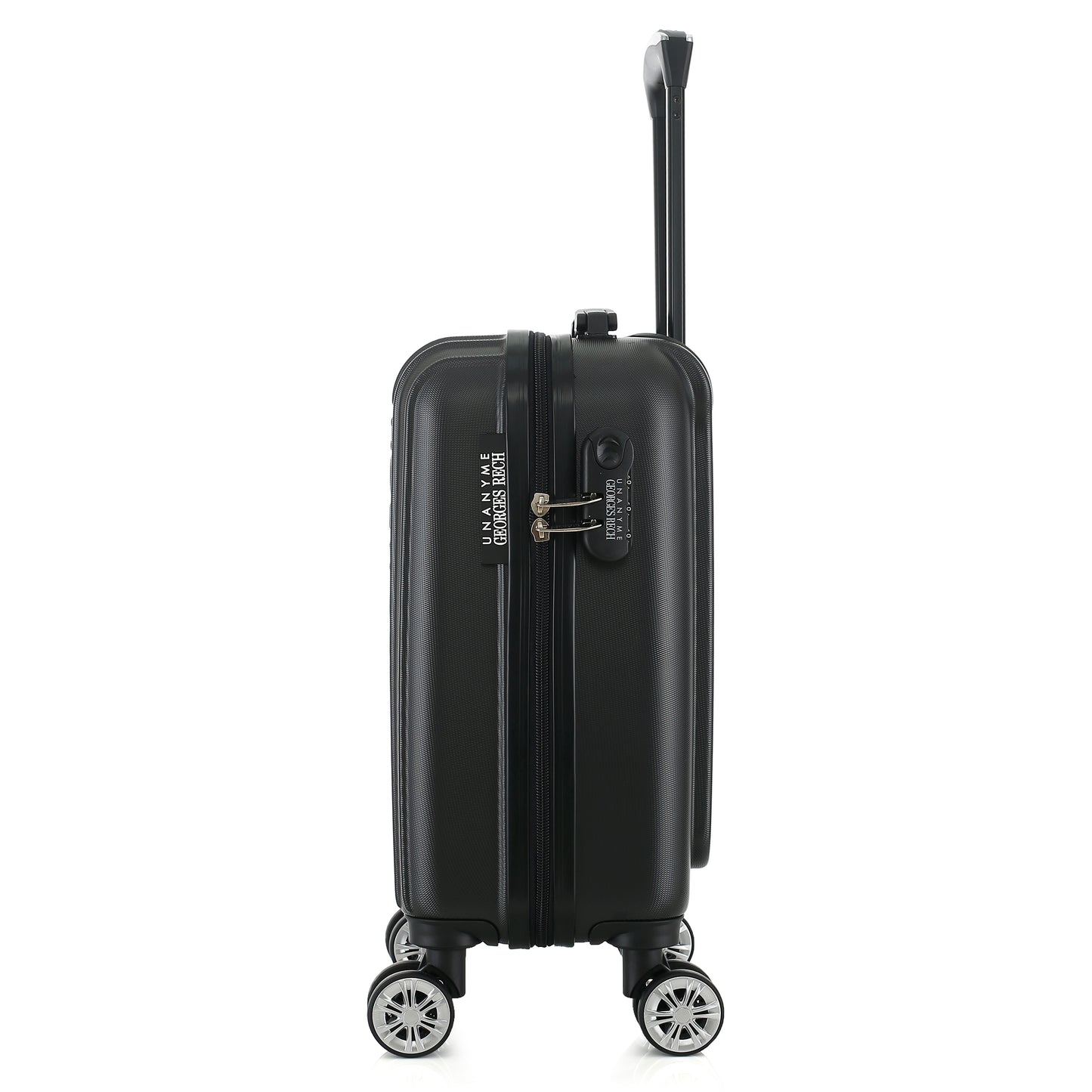 Valise noire de notre collection Georges Rech, Venise, taille XS, de côté