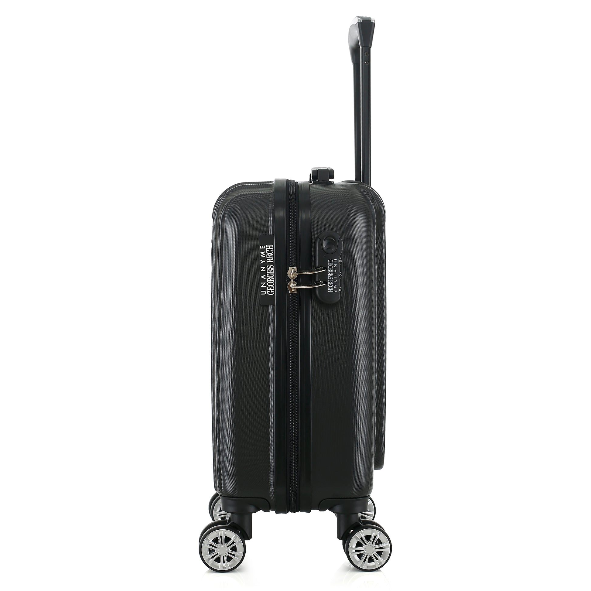 Valise noire de notre collection Georges Rech, Venise, taille XS, de côté