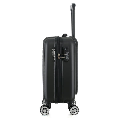 Valise noire de notre collection Georges Rech, Venise, taille XS, de côté