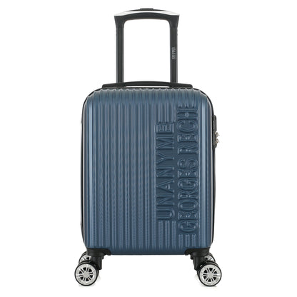 Valise bleue de notre collection Georges Rech, Venise, taille XS, de face