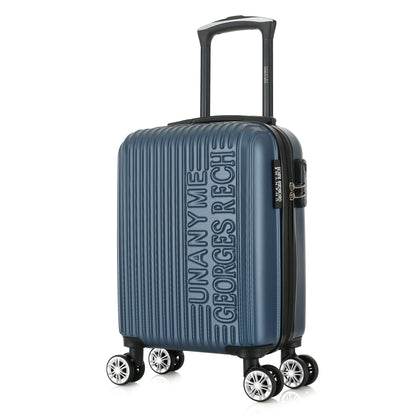 Valise bleue de notre collection Georges Rech, Venise, taille XS, de 3/4