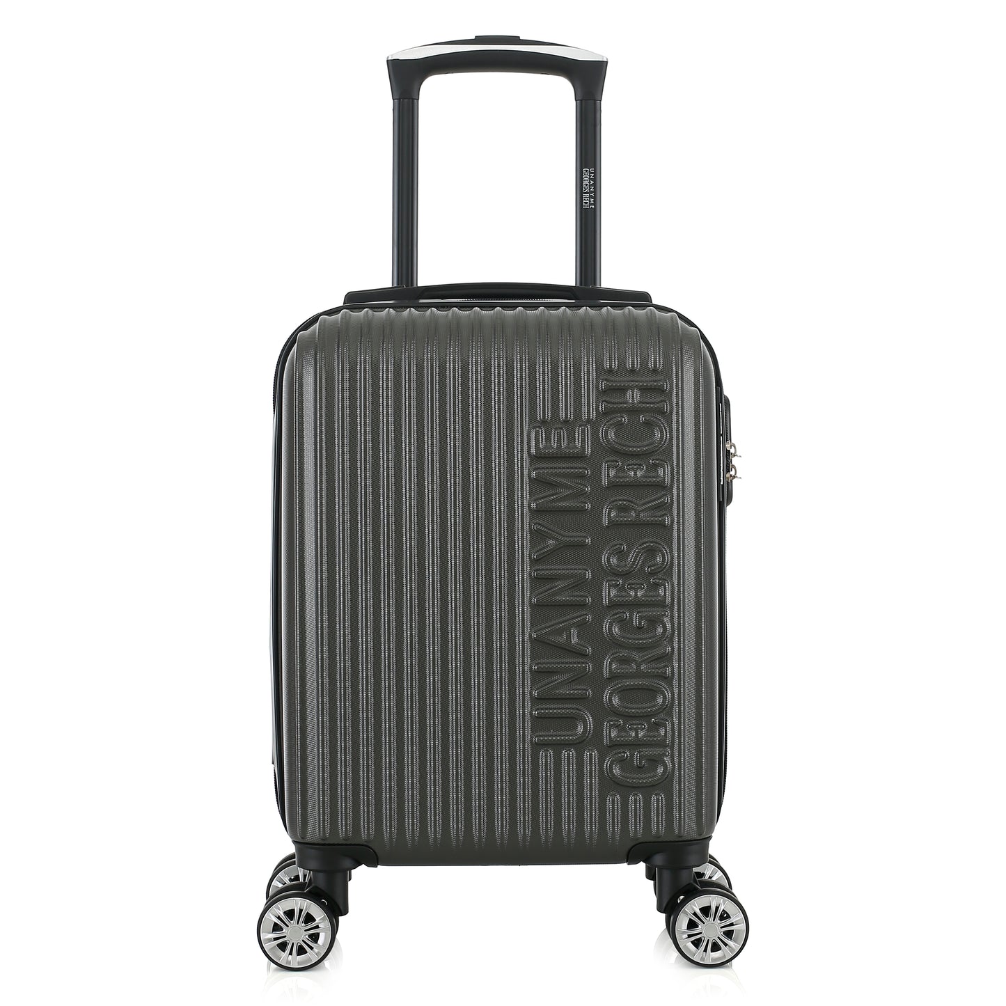 Valise grise de notre collection Georges Rech, Venise, taille XS, de face