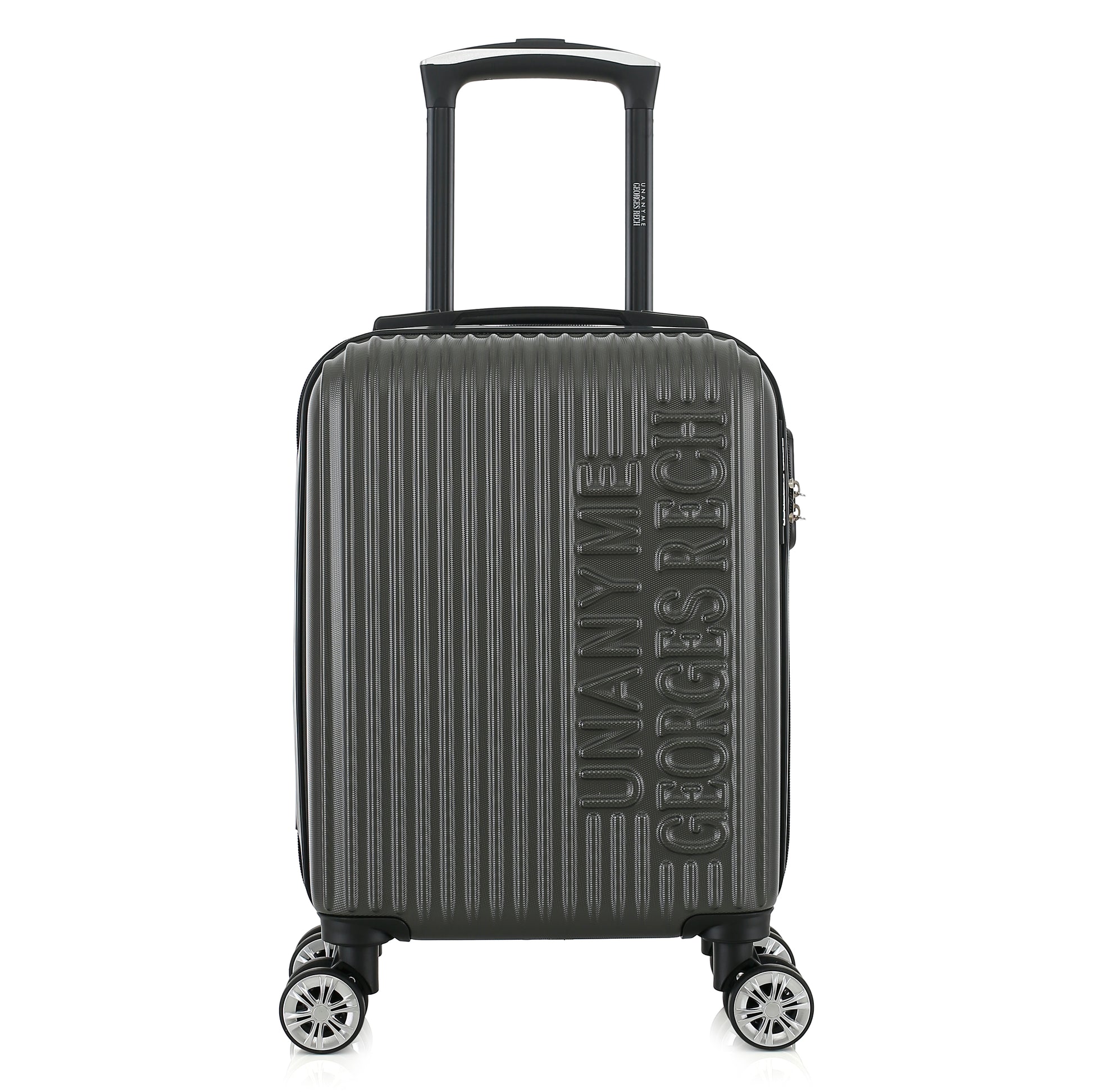 Valise grise de notre collection Georges Rech, Venise, taille XS, de face