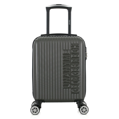 Valise grise de notre collection Georges Rech, Venise, taille XS, de face