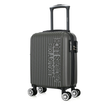 Valise grise de notre collection Georges Rech, Venise, taille XS, de 3/4