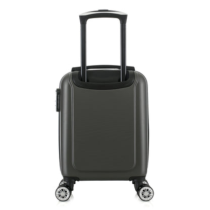 Valise grise de notre collection Georges Rech, Venise, taille XS, de dos