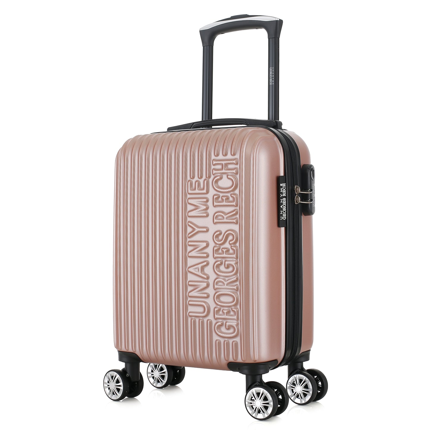 Valise rose de notre collection Georges Rech, Venise, taille XS, de 3/4