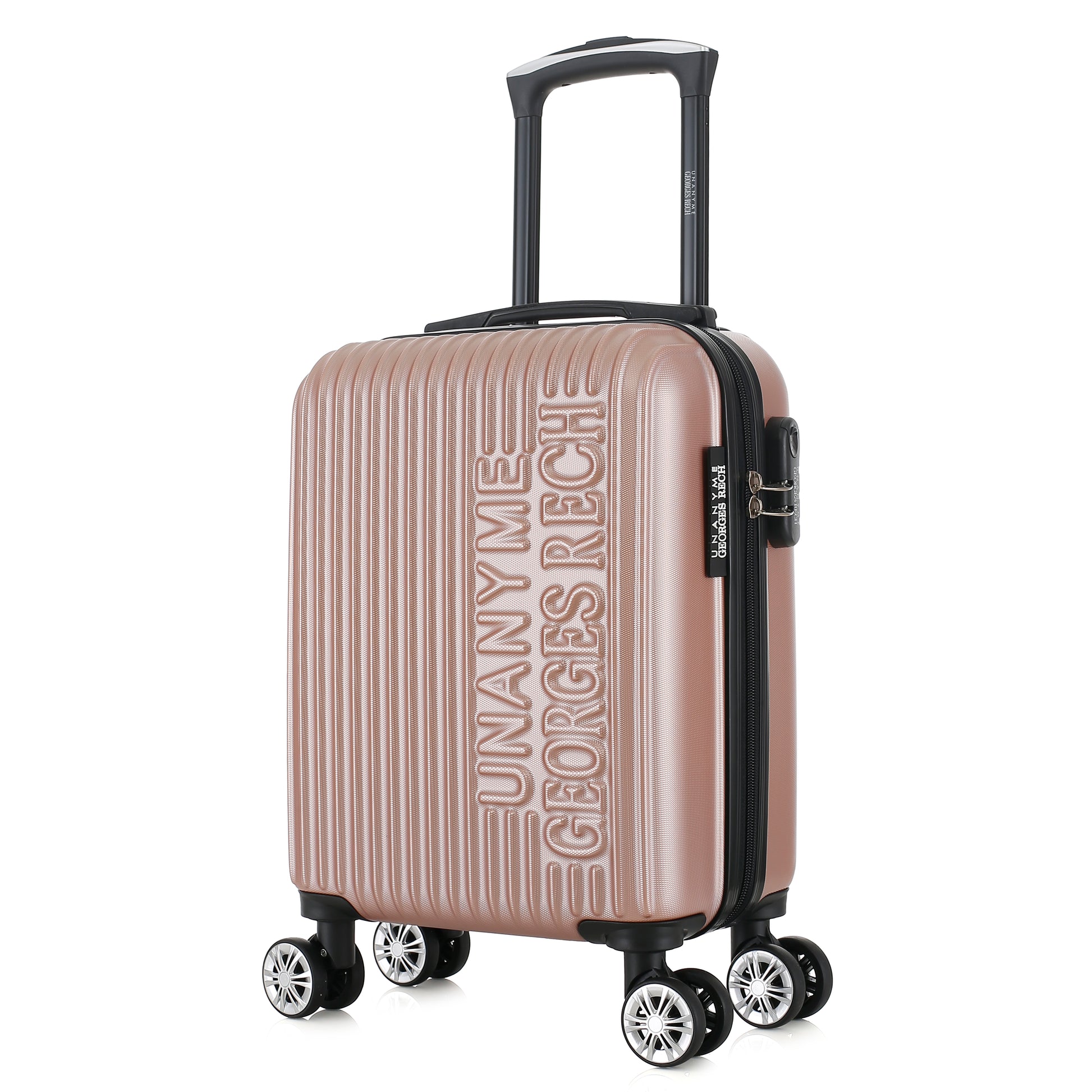 Valise rose de notre collection Georges Rech, Venise, taille XS, de 3/4