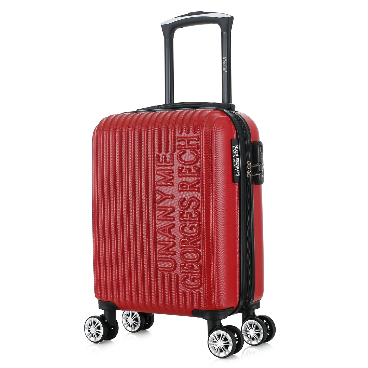 Valise rouge de notre collection Georges Rech, Venise, taille XS, de 3/4