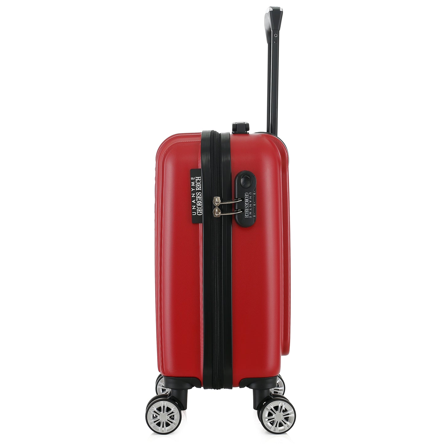 Valise rouge de notre collection Georges Rech, Venise, taille XS, de côté