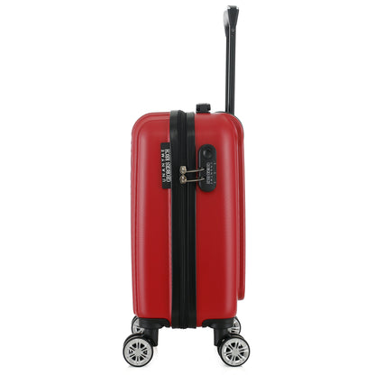 Valise rouge de notre collection Georges Rech, Venise, taille XS, de côté