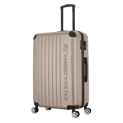 Valise beige de notre collection American Star, Washington taille L, de 3/4