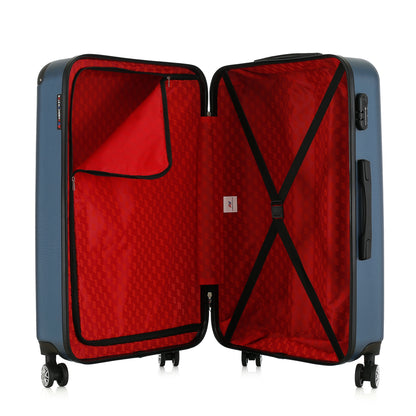 Valise bleue de notre collection American Star, Washington taille L, ouverte