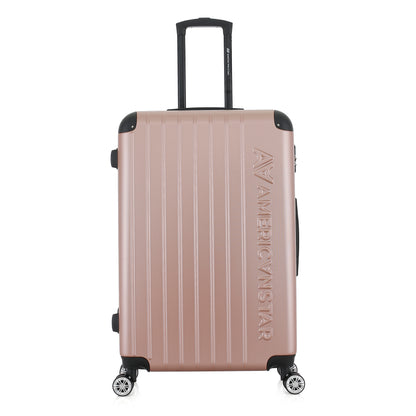 Valise or rose de notre collection American Star, Washington taille L, de face