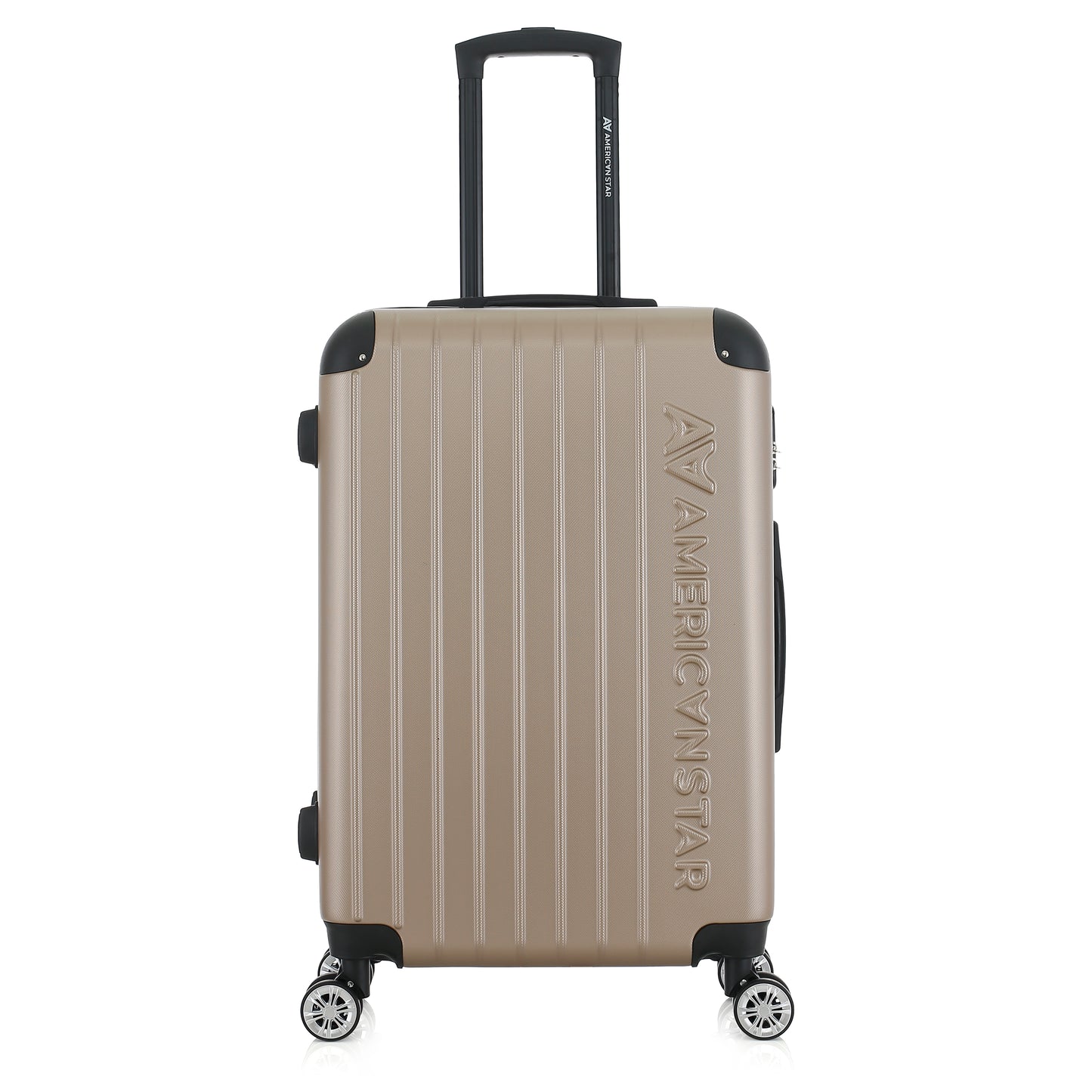 Valise beige de notre collection American Star, Washington taille M, de face