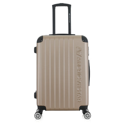 Valise beige de notre collection American Star, Washington taille M, de face