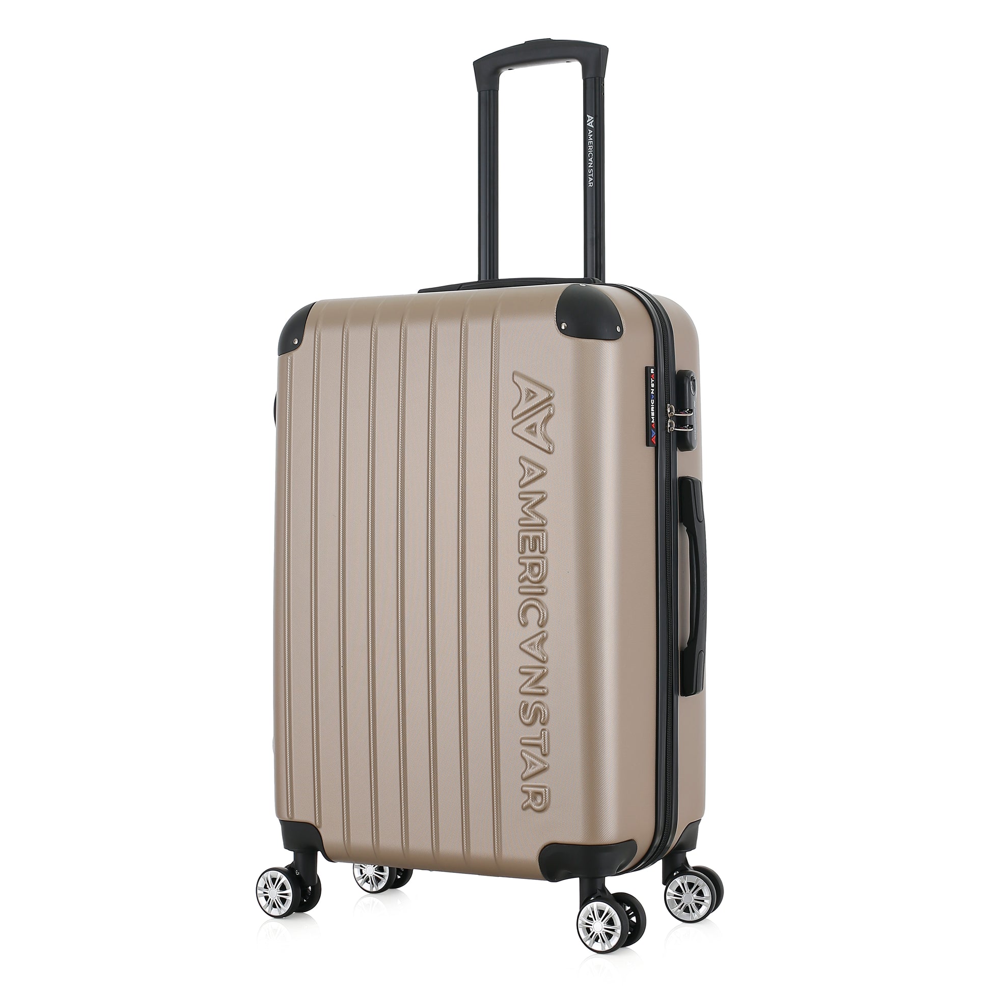 Valise beige de notre collection American Star, Washington taille M, de 3/4
