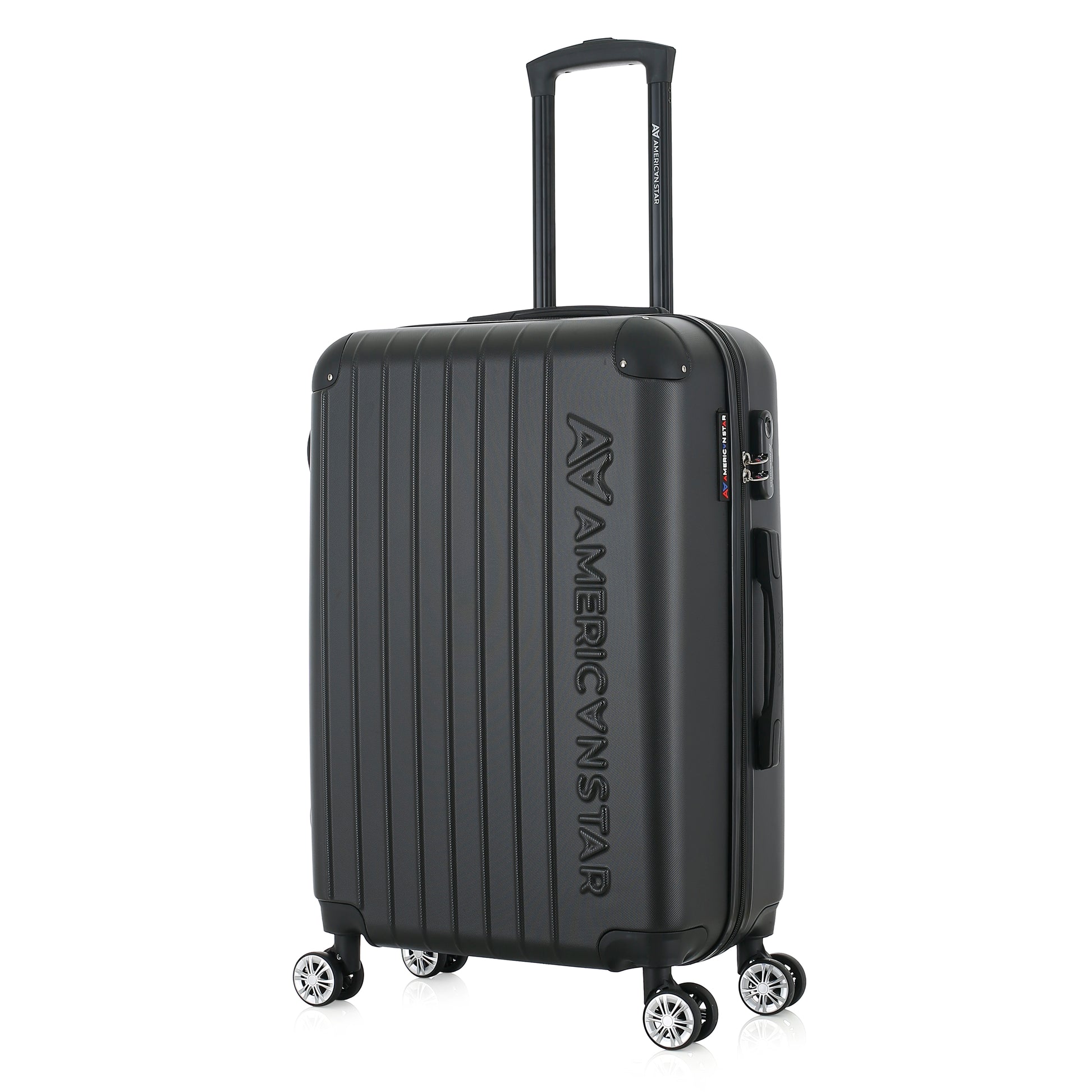 Valise noire de notre collection American Star, Washington taille M, de 3/4