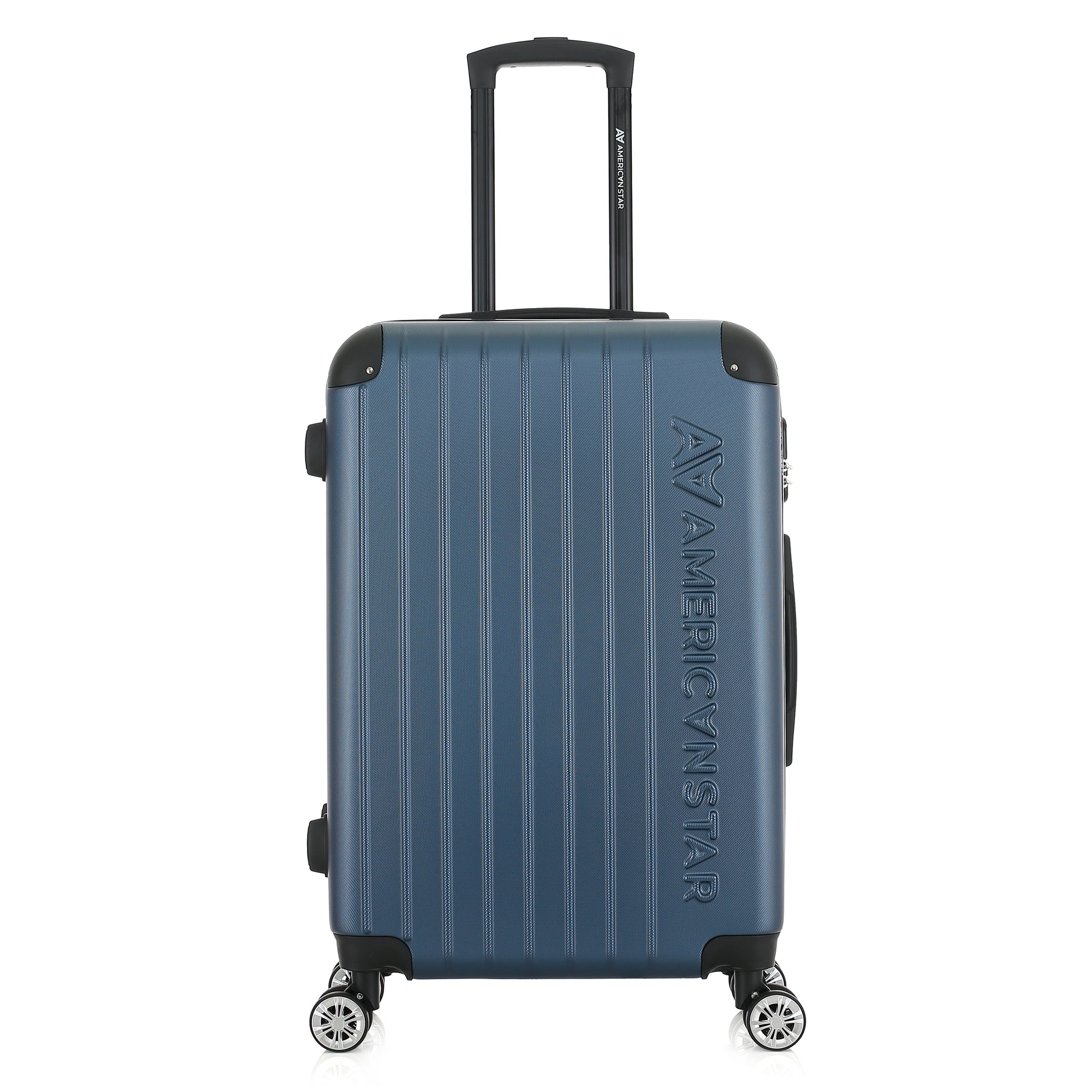 Valise bleue de notre collection American Star, Washington taille M, de face