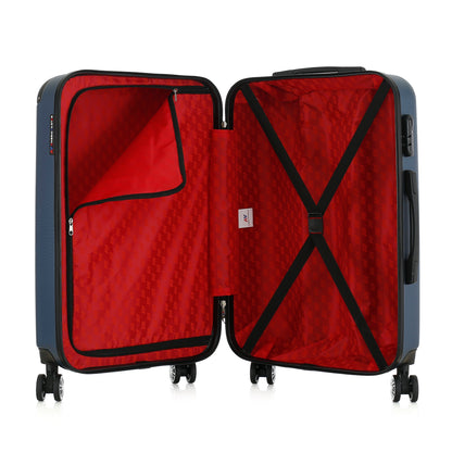 Valise bleue de notre collection American Star, Washington taille M, ouverte