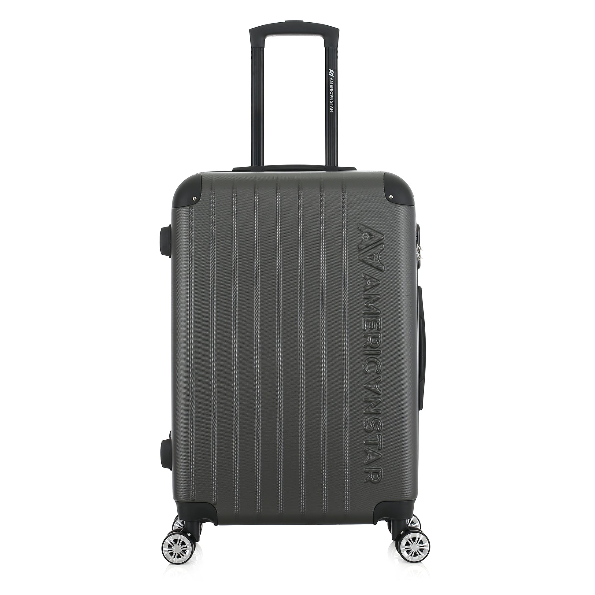 Valise grise de notre collection American Star, Washington taille M, de face