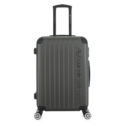 Valise grise de notre collection American Star, Washington taille M, de face