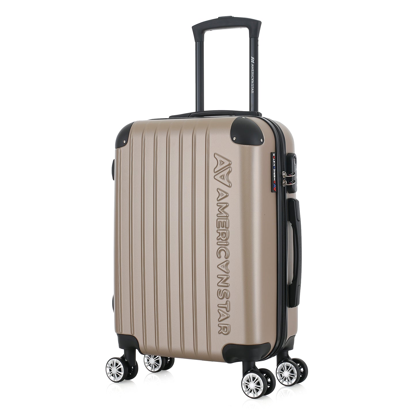 Valise beige de notre collection American Star, Washington S de 3/4