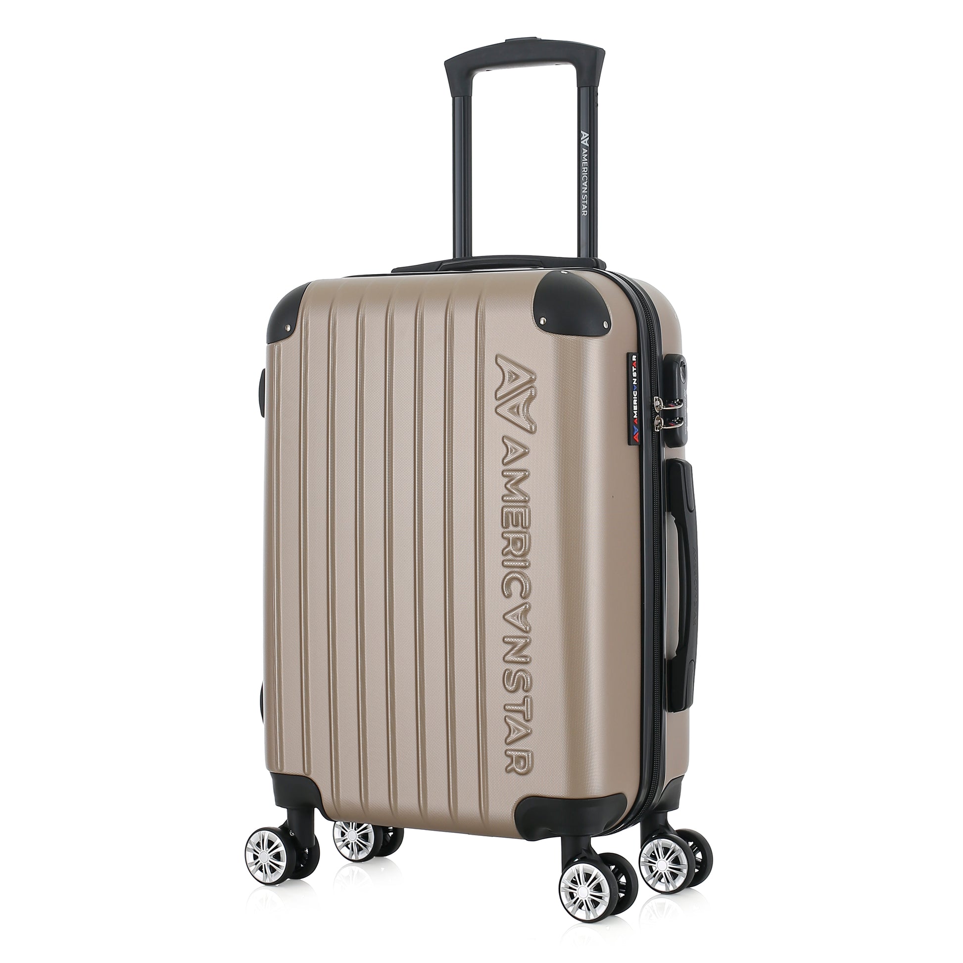 Valise beige de notre collection American Star, Washington S de 3/4