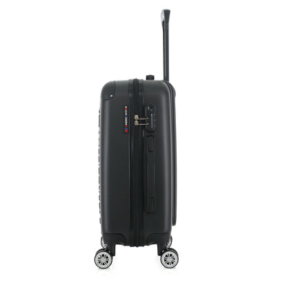Valise noire de notre collection American Star, Washington S de côté