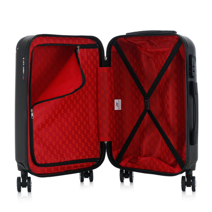 Valise noire de notre collection American Star, Washington S ouverte