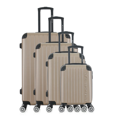 Set de 4 valises beiges de notre collection American Star, Washington, de face