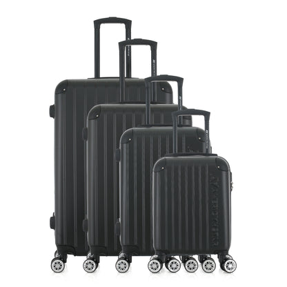 Set de 4 valises noires de notre collection American Star, Washington, de face