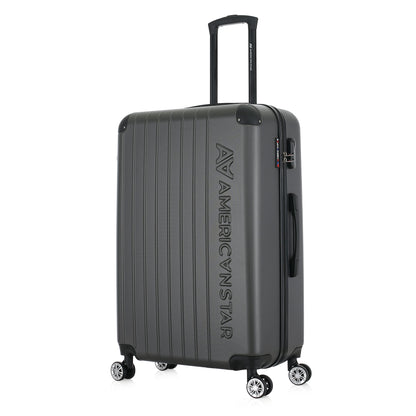 Grande valise grise de 3/4
