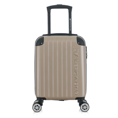 Valise beige de notre collection American Star, Washington taille XS, de face