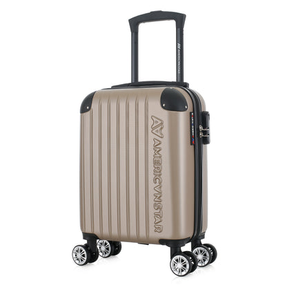 Valise beige de notre collection American Star, Washington taille XS, de 3/4