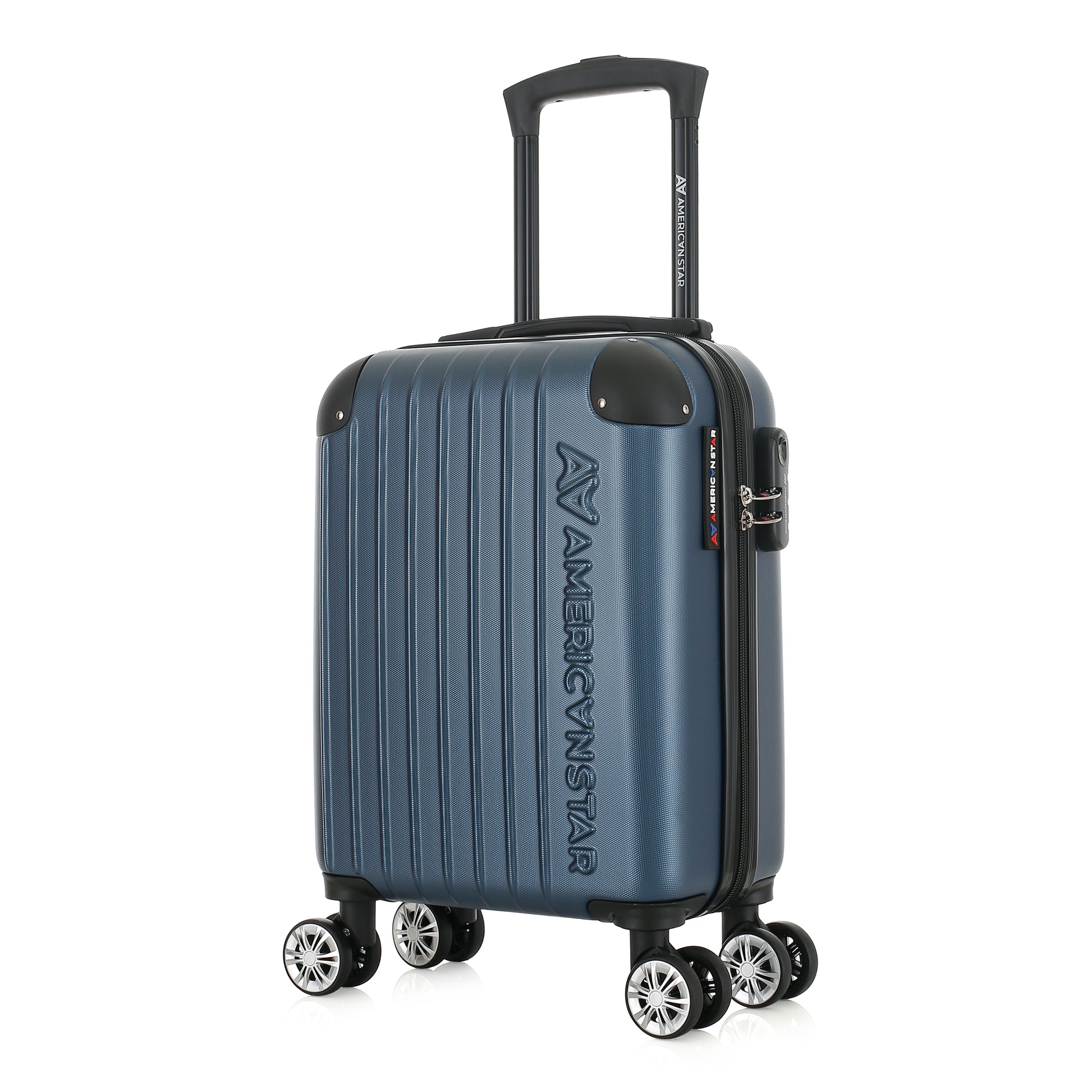 Valise bleue de notre collection American Star, Washington XS de 3/4