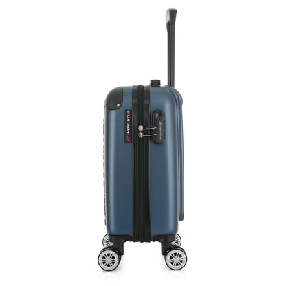 Valise bleue de notre collection American Star, Washington XS de côté