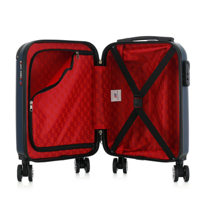 Valise bleue de notre collection American Star, Washington XS ouverte