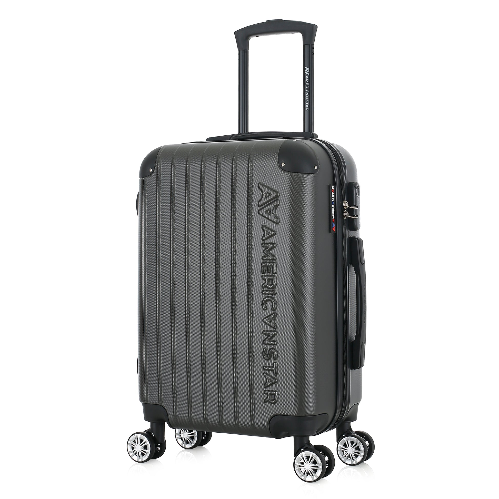 Valise grise foncée de notre collection American Star, Washington XS de 3/4