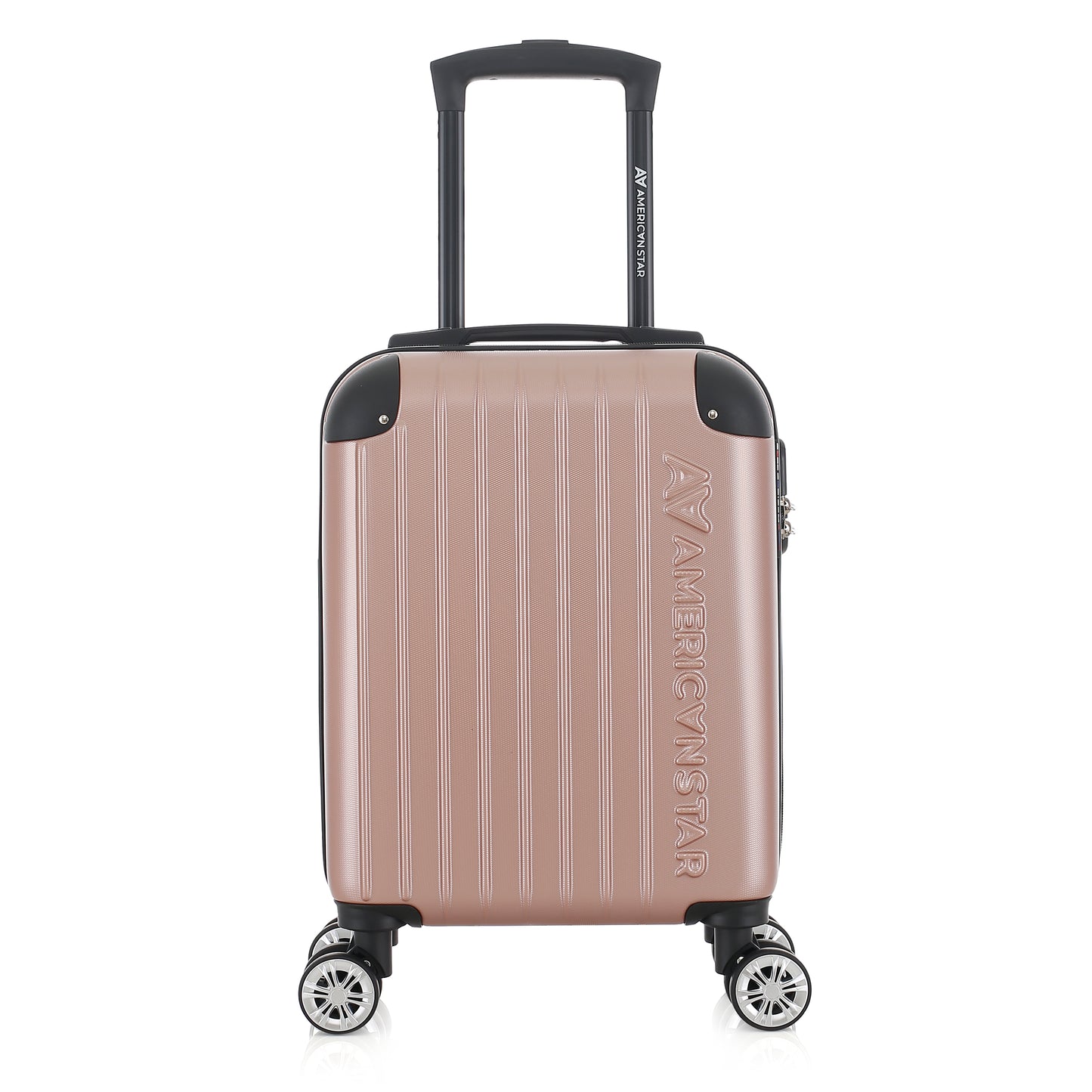 Valise rose or de notre collection American Star Washington XS de face