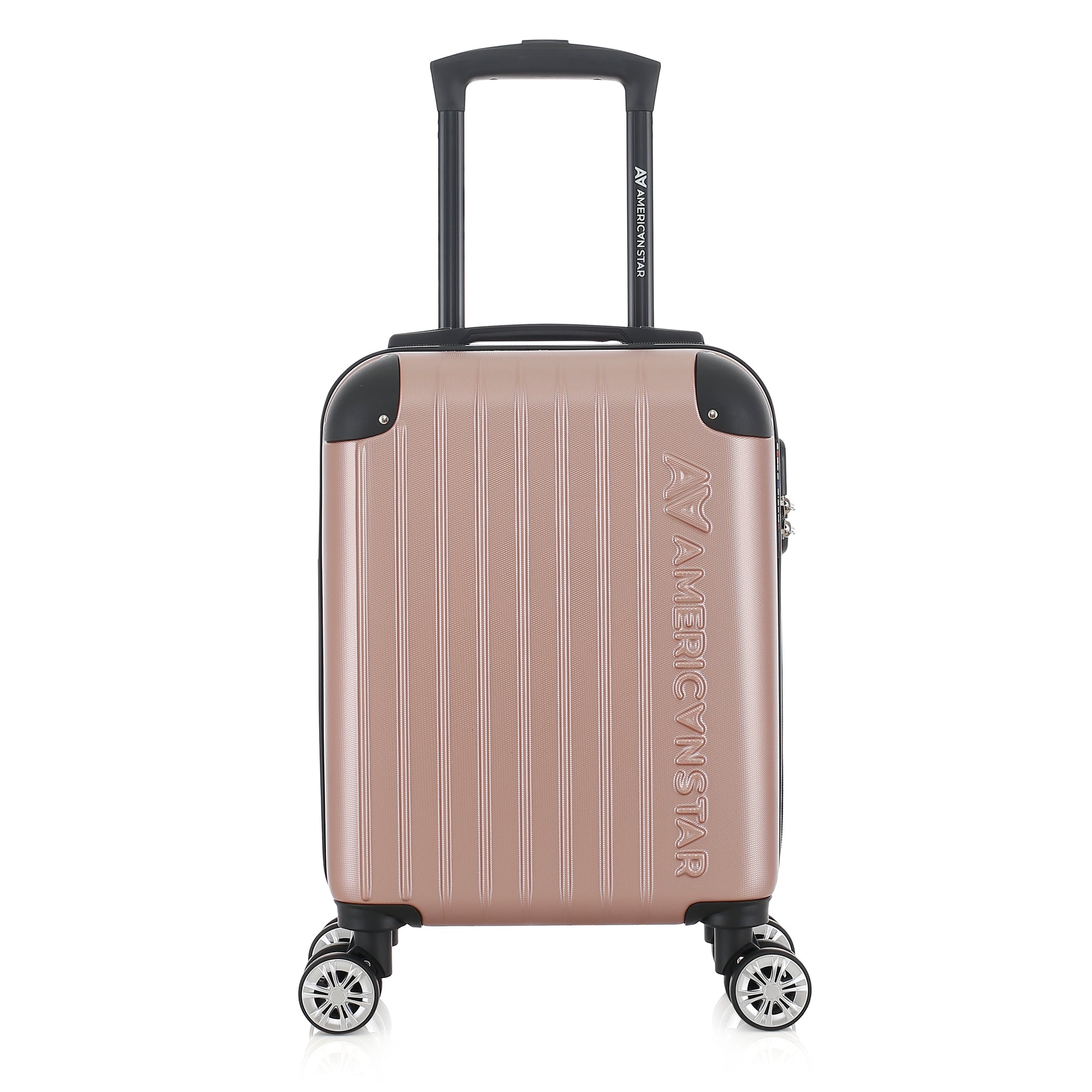 Valise rose or de notre collection American Star Washington XS de face