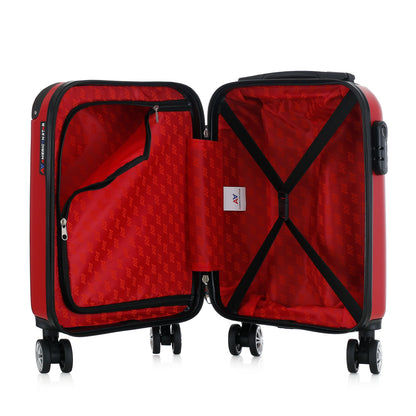 Valise rouge de notre collection American Star, Washington XS ouverte